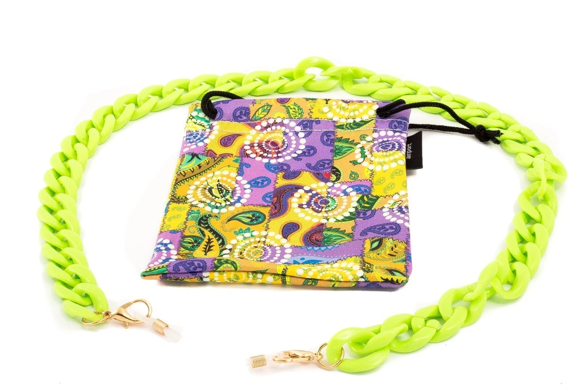 AIRPORT Catenella Per Occhiali Fluo 10037G Verde Fluo 4 AIRPORT Catenella Per Occhiali Fluo 10037G Verde Fluo - immagine 2