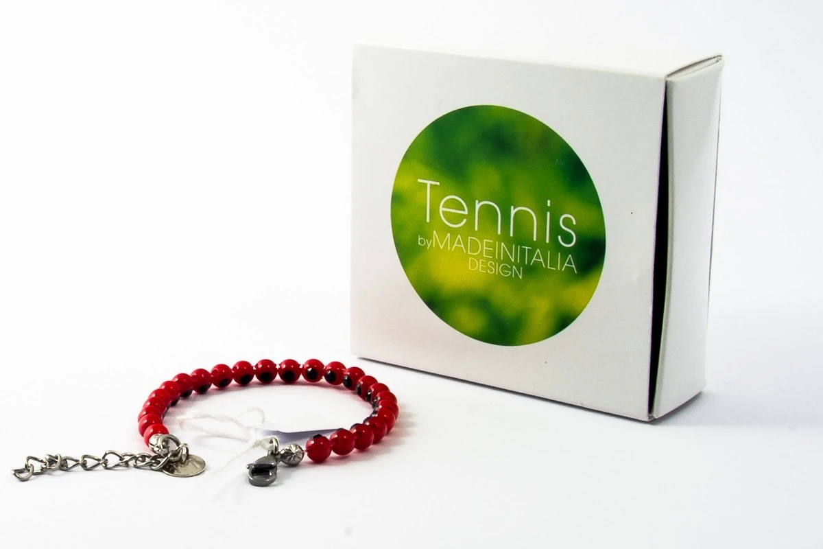 Bracciale Tennis Light MADEINITALIA DESIGN Rosso Nero 3 Bracciale Tennis Light MADEINITALIA DESIGN Rosso Nero