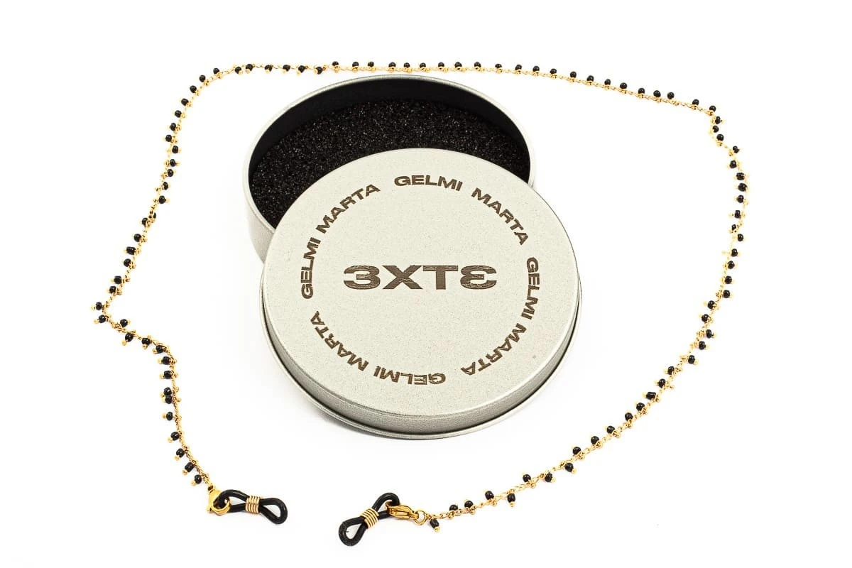 Catenella Occhiali - Collana MARTA GELMI 3XTE Mexico Nero Oro 3 Catenella Occhiali - Collana MARTA GELMI 3XTE Mexico Nero Oro