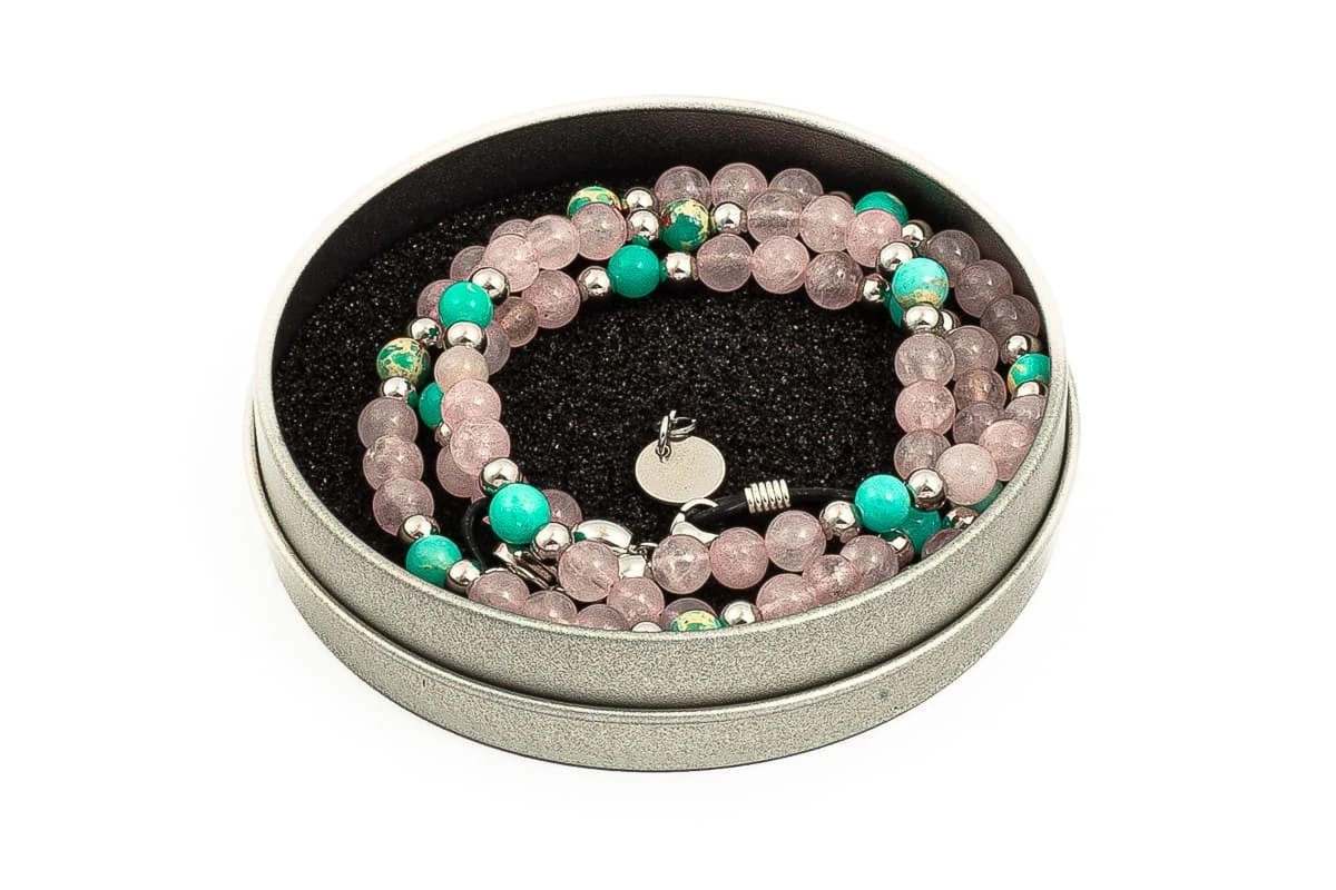 Catenella Occhiali - Collana MARTA GELMI 3XTE Molten Rocks Quarzo Rosa 4 Catenella Occhiali - Collana MARTA GELMI 3XTE Molten Rocks Quarzo Rosa - immagine 3