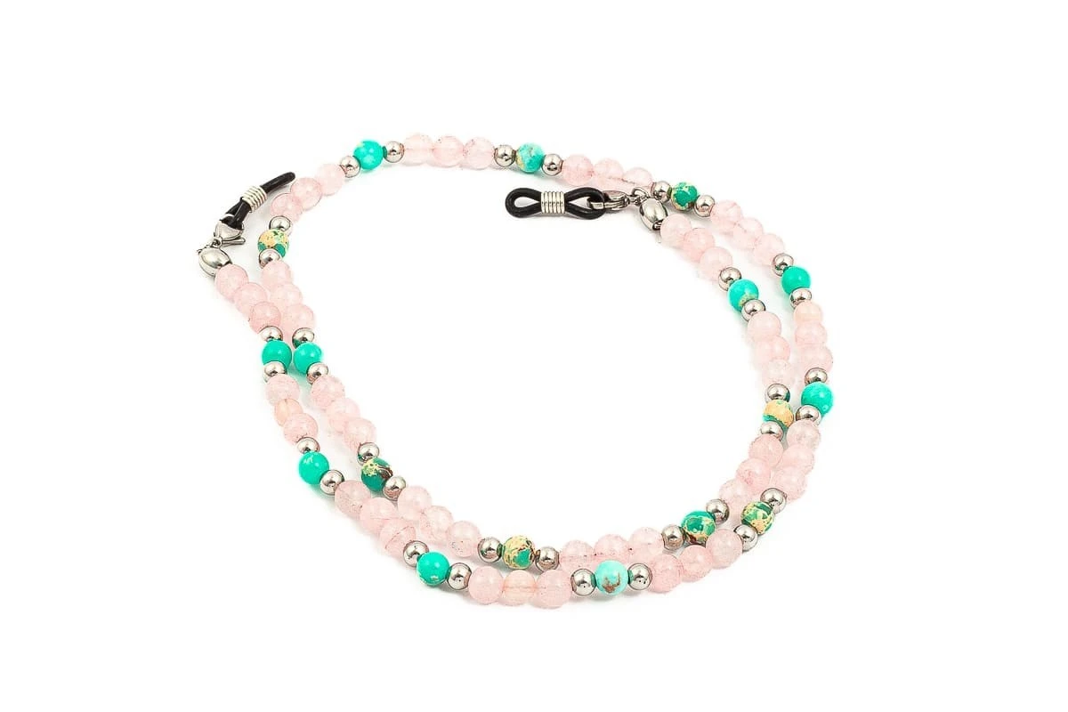 Catenella Occhiali - Collana MARTA GELMI 3XTE Molten Rocks Quarzo Rosa 5 Catenella Occhiali - Collana MARTA GELMI 3XTE Molten Rocks Quarzo Rosa - immagine 4