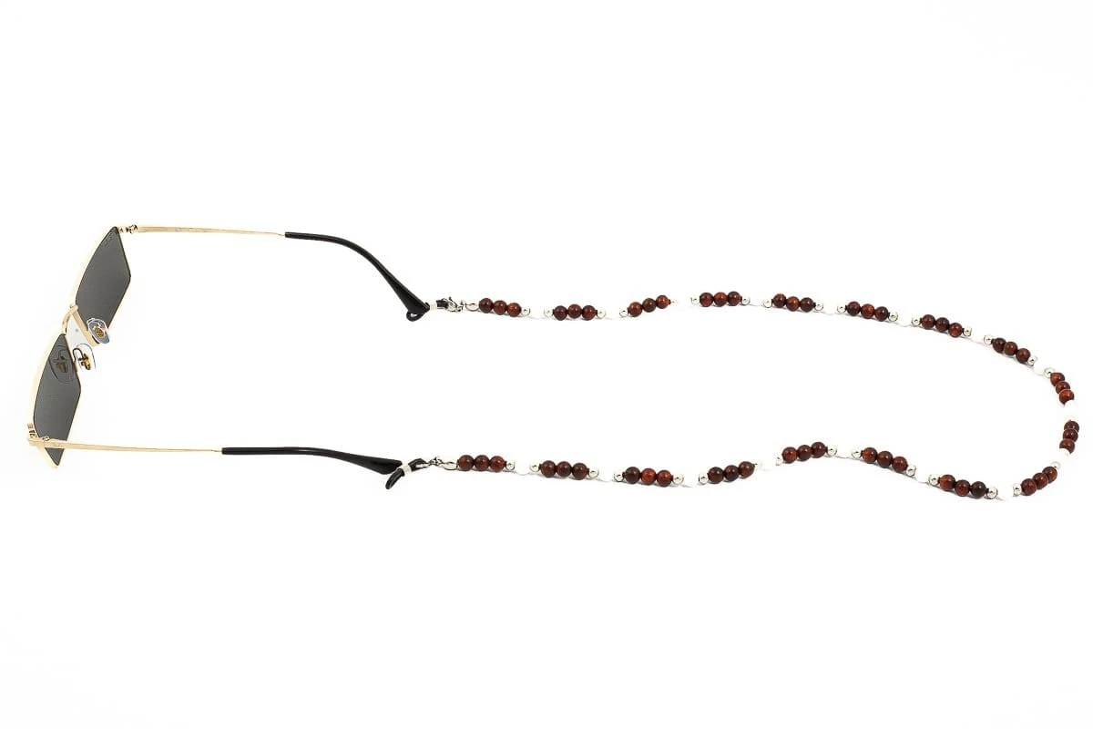 Catenella Occhiali - Collana MARTA GELMI 3XTE Wood Legno Marrone E Magnesite 4 Catenella Occhiali - Collana MARTA GELMI 3XTE Wood Legno Marrone E Magnesite - immagine 2