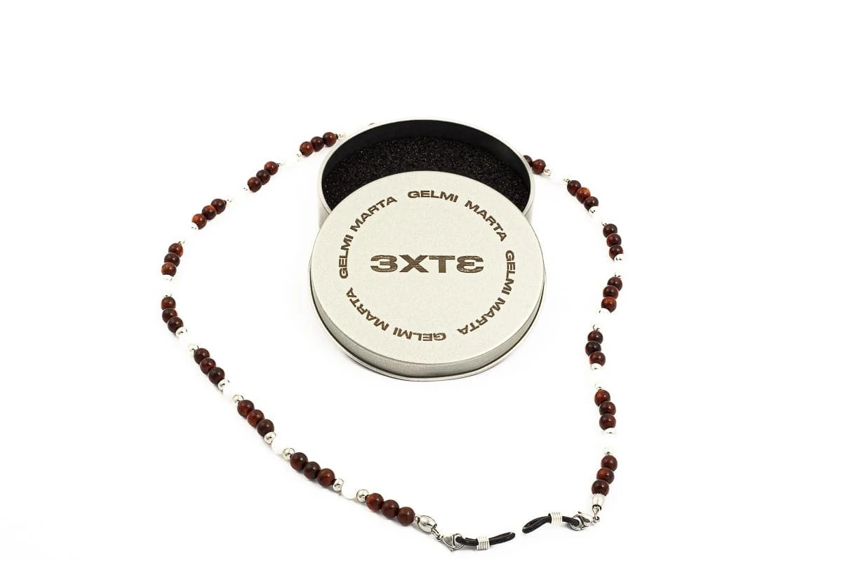 Catenella Occhiali - Collana MARTA GELMI 3XTE Wood Legno Marrone E Magnesite 3 Catenella Occhiali - Collana MARTA GELMI 3XTE Wood Legno Marrone E Magnesite