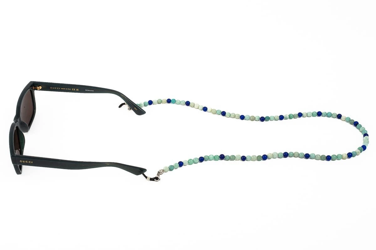 Catenella Per Occhiali MARTA GELMI 3XTE Moon Stone Big Turchese Blu 4 Catenella Per Occhiali MARTA GELMI 3XTE Moon Stone Big Turchese Blu - immagine 2