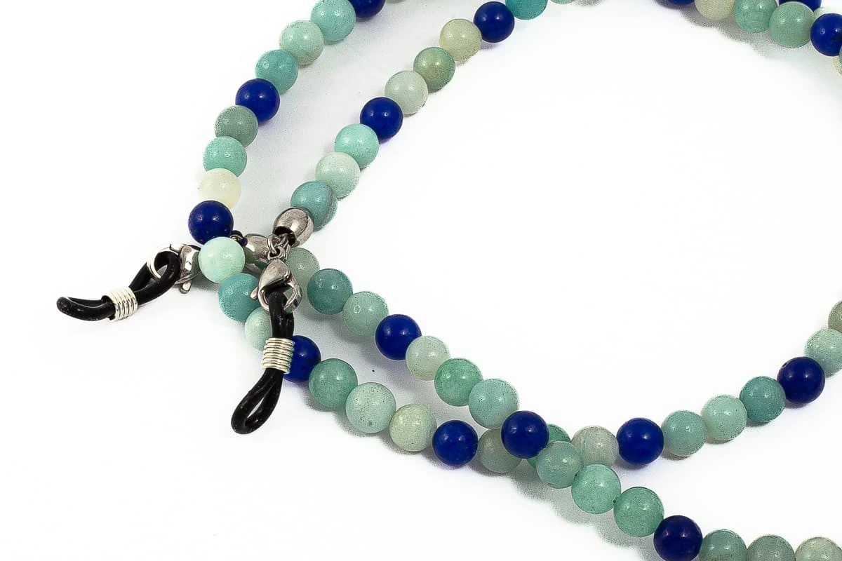 Catenella Per Occhiali MARTA GELMI 3XTE Moon Stone Big Turchese Blu 5 Catenella Per Occhiali MARTA GELMI 3XTE Moon Stone Big Turchese Blu - immagine 3