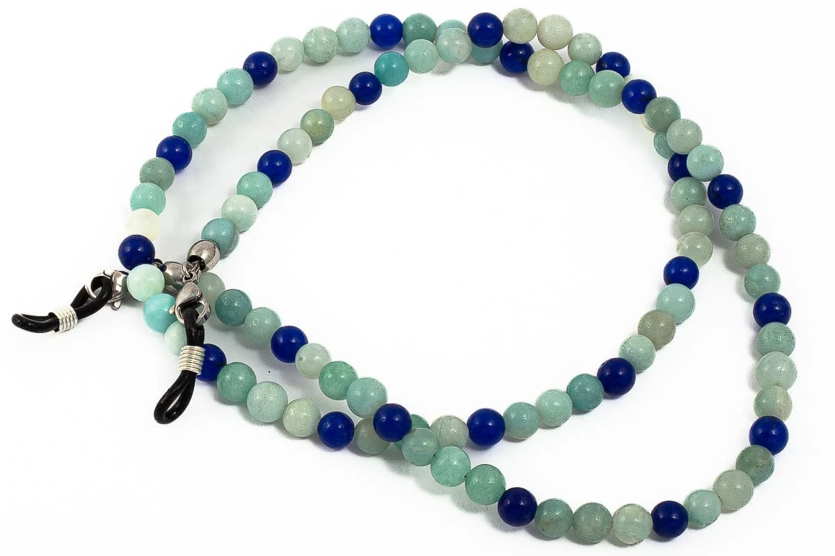 Catenella Per Occhiali MARTA GELMI 3XTE Moon Stone Big Turchese Blu 6 Catenella Per Occhiali MARTA GELMI 3XTE Moon Stone Big Turchese Blu - immagine 4