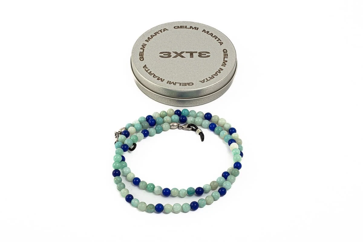 Catenella Per Occhiali MARTA GELMI 3XTE Moon Stone Big Turchese Blu 3 Catenella Per Occhiali MARTA GELMI 3XTE Moon Stone Big Turchese Blu