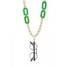 Collana Portaocchiali Magnetica EYESONOFF Deco 70's Oro Verde -Occhiali Alla Moda collana portaocchiali magnetica eyesonoff deco 70 s oro verde
