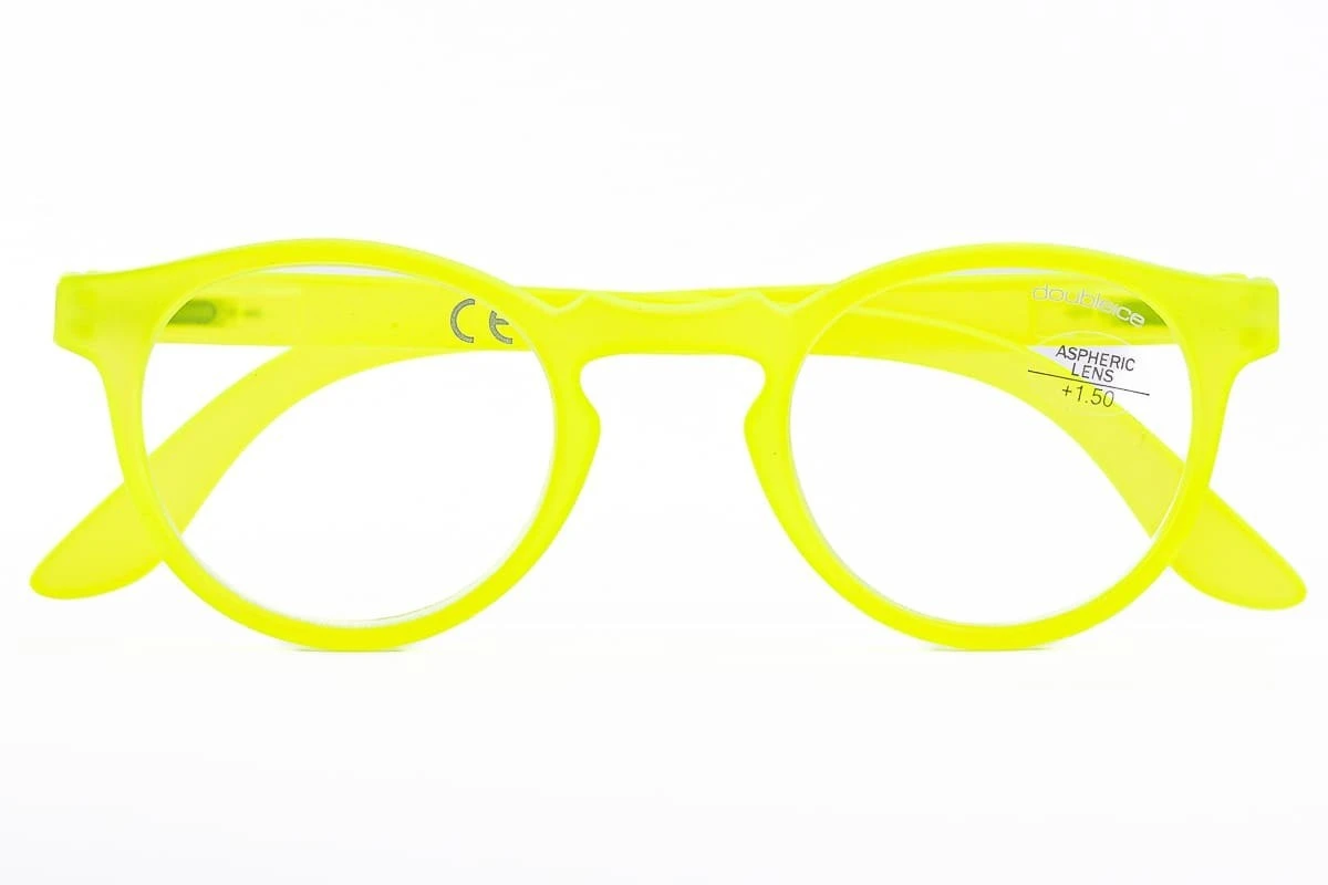 Occhiali Da Lettura Premontati DOUBLEICE Round Fluo Yellow 4 Occhiali Da Lettura Premontati DOUBLEICE Round Fluo Yellow - immagine 2