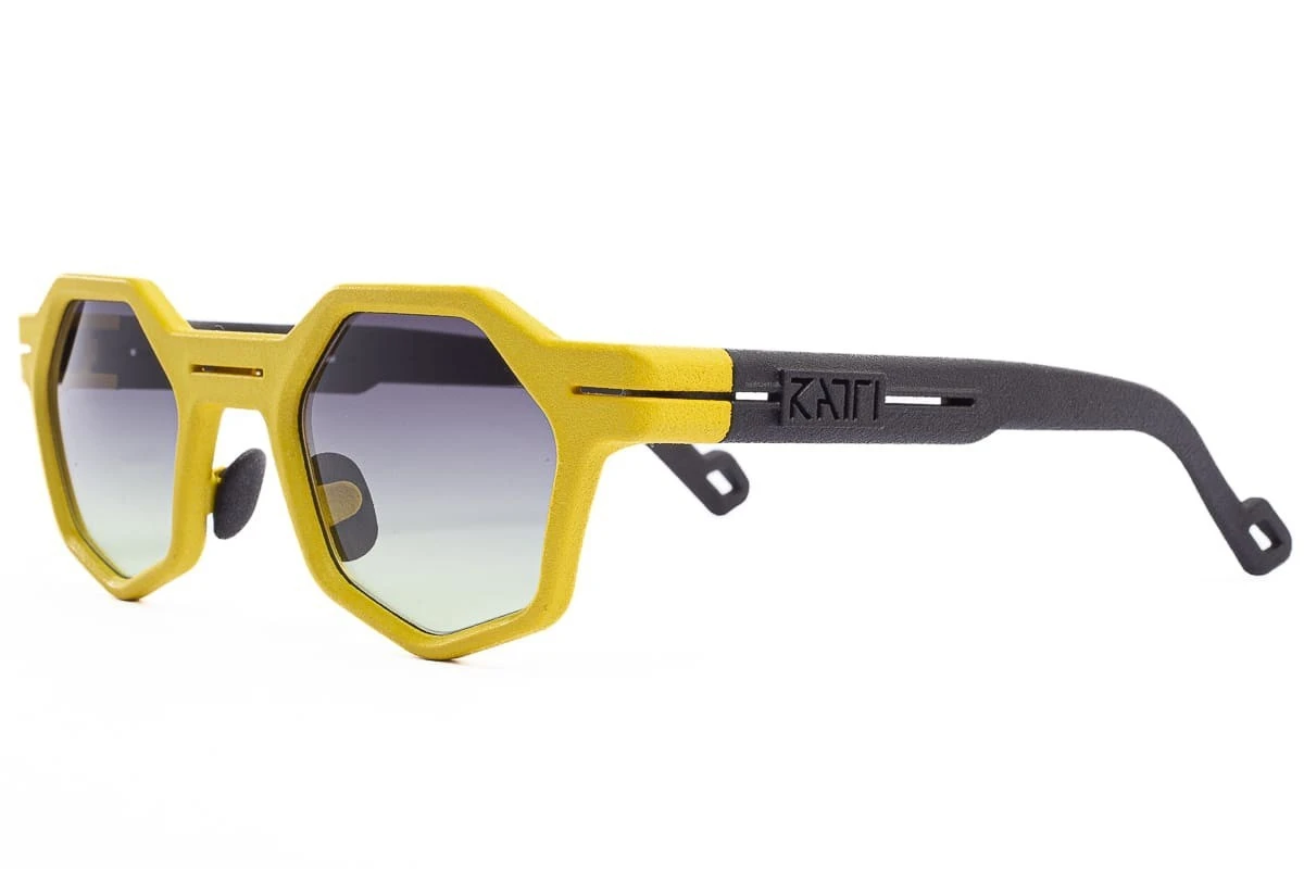 Occhiali Da Sole RATTI EYEWEAR Marte Yellow 3D Printed 4 Occhiali Da Sole RATTI EYEWEAR Marte Yellow 3D Printed - immagine 2